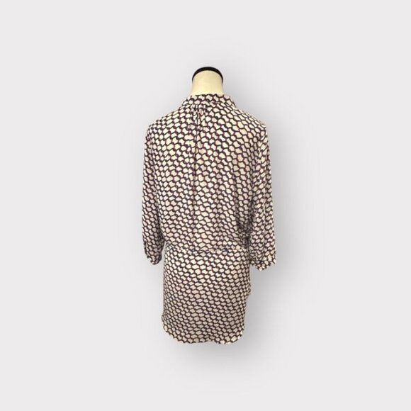 Women’s L Smart Set Chain Pattern Babydoll Tie Waist Large - Picture 3 of 9